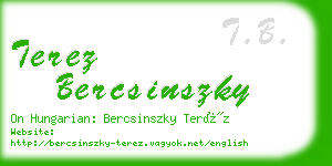 terez bercsinszky business card